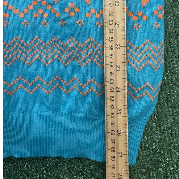 NFL Apparel FOCO Winter Ugly Sweater XMAS Knit Pullover Miami Dolphins Medium - Picture 6 of 11